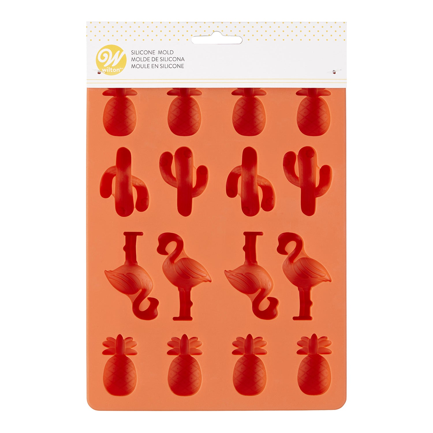 WILTON SILICONE CANDY MOULD  PINEAPPLE/CACTI/FLAMINGO