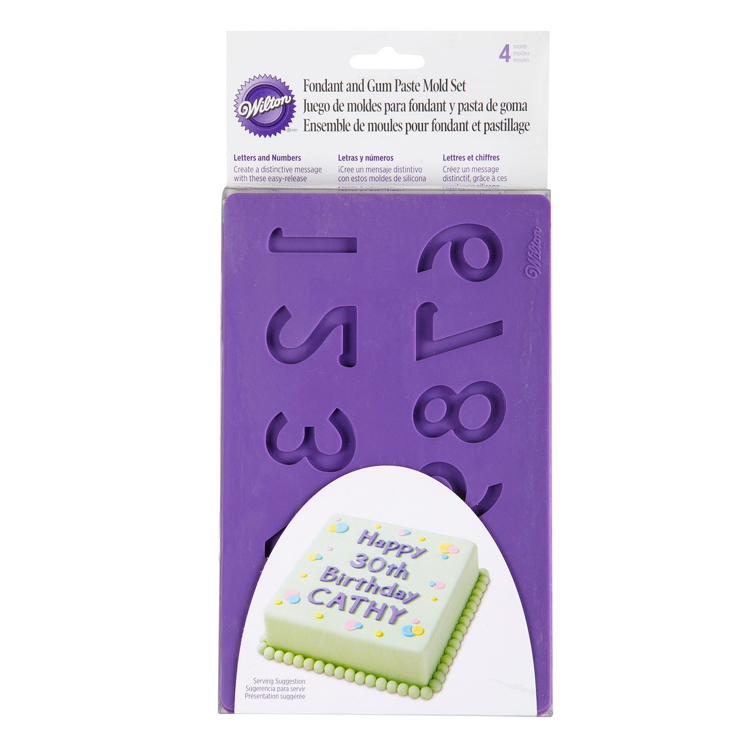 WILTON STAMPO FONDANT LETTERE/NUMERI 4UD